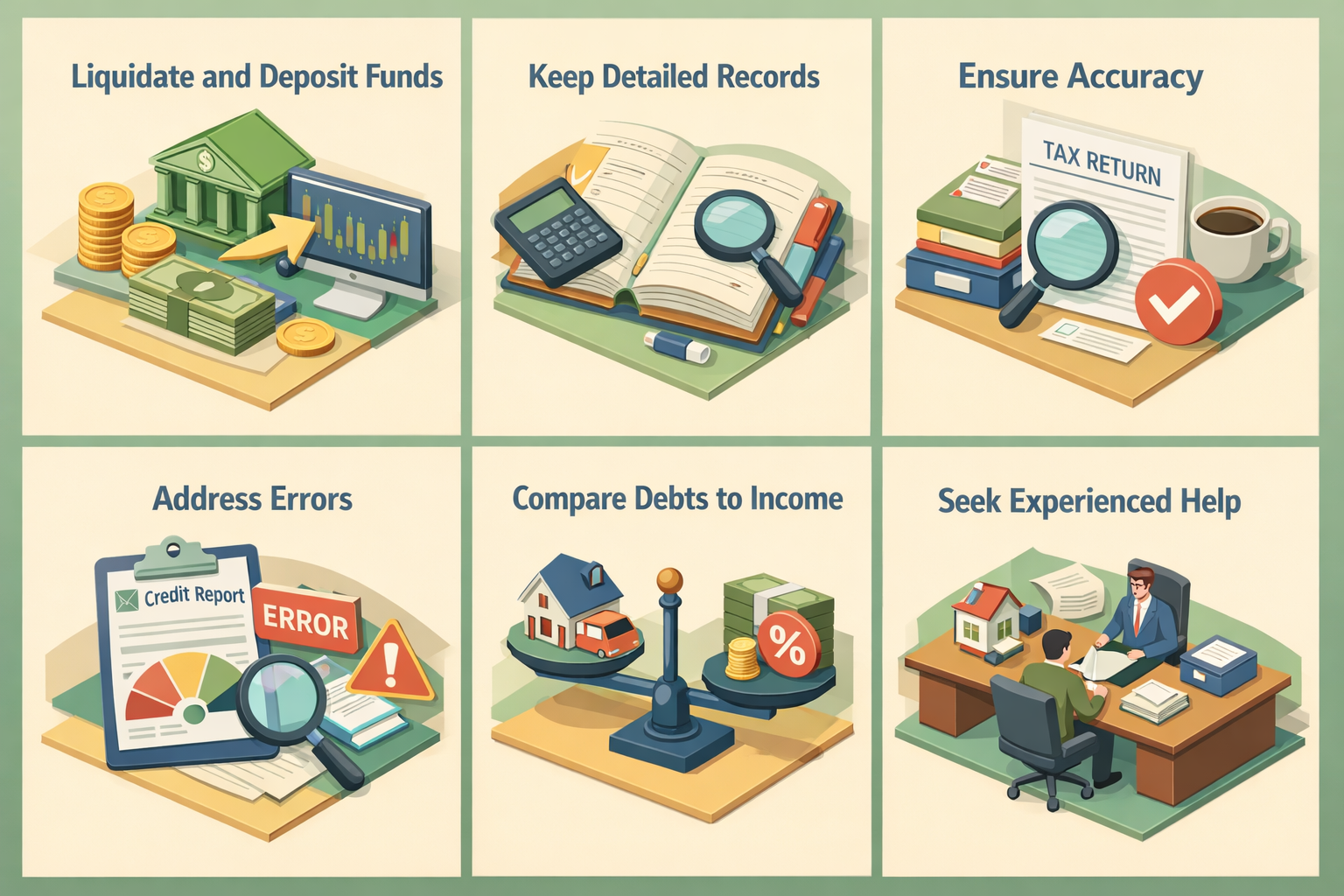 Checklist for preparing crypto assets for refinance application including converting funds, documenting transactions, and checking credit.