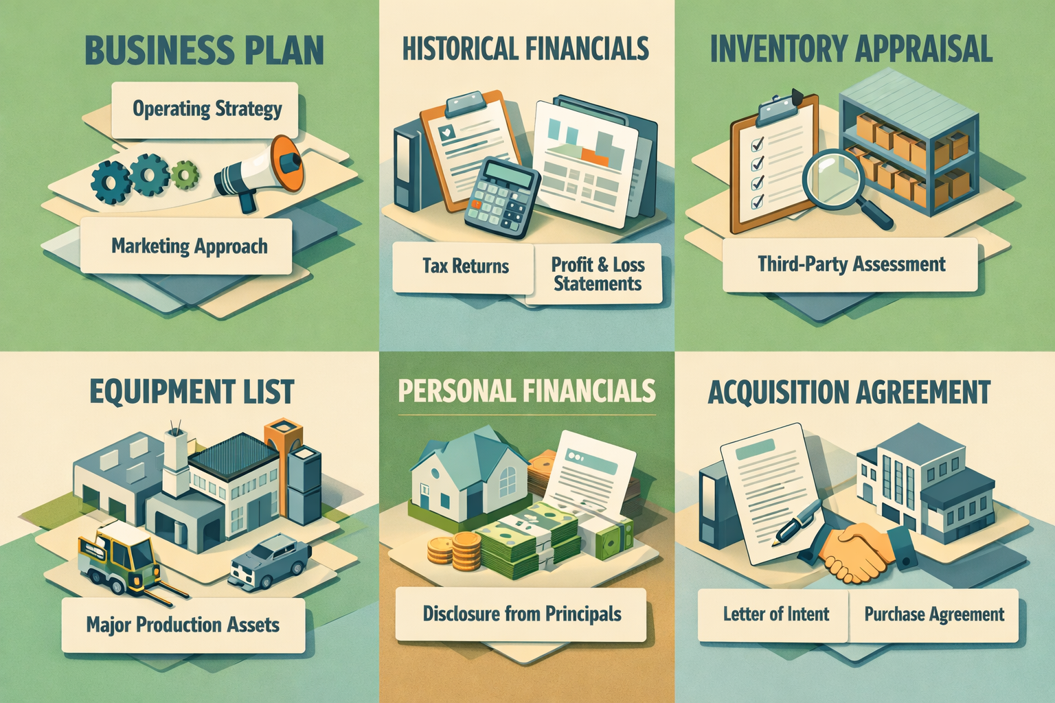 Infographic detailing key components for a successful craft brewery loan application including business plan and financials.