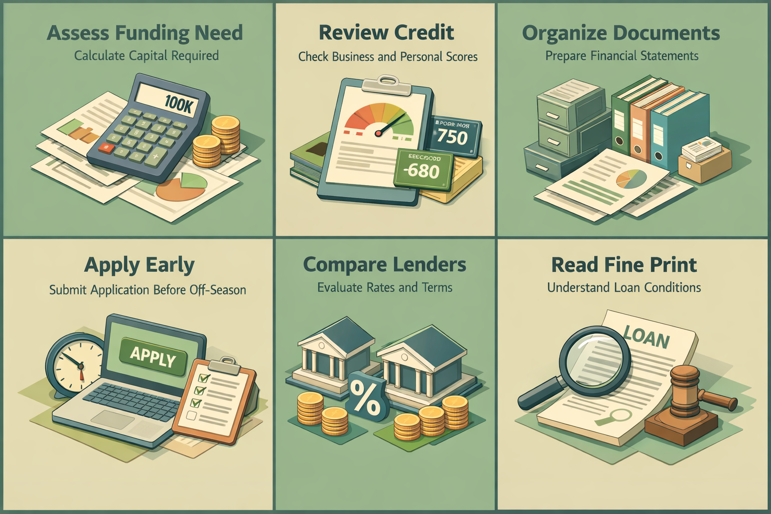 Steps to get a working capital loan for a seasonal flower shop including assessing funding needs and comparing lenders.