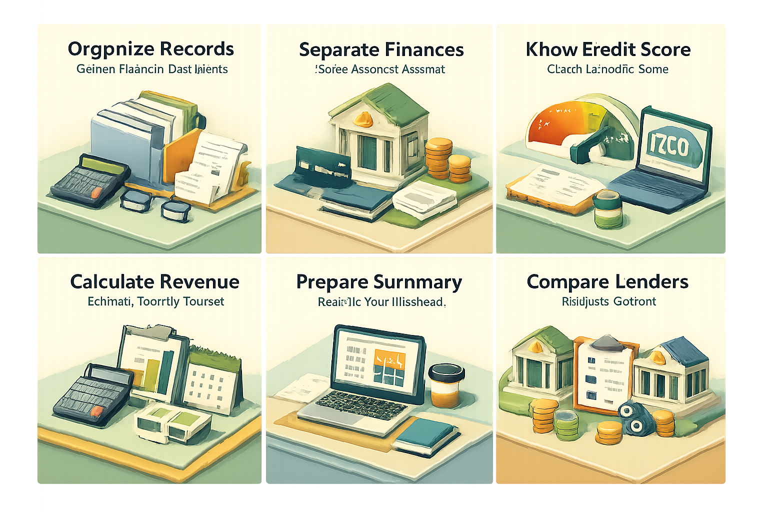 Steps to secure a working capital loan for freelancers, including organizing records, separating finances, and comparing lenders.