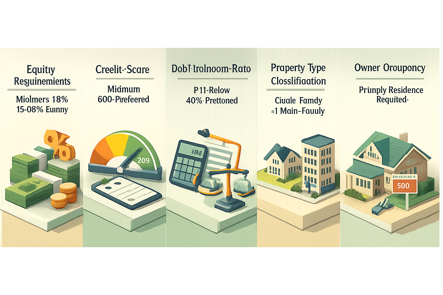 Key lender eligibility criteria for ADU HELOC including equity requirements, credit score, DTI, property classification, and occupancy.